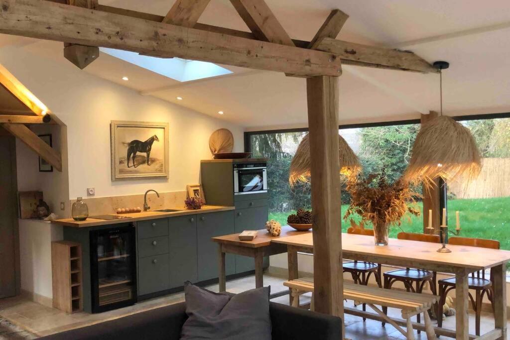 Villa Le loft Normand avec piscine chauffée à Saint-Antonin-de-Sommaire Extérieur photo