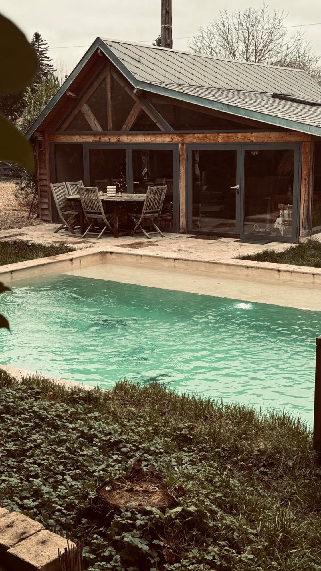 Villa Le loft Normand avec piscine chauffée à Saint-Antonin-de-Sommaire Extérieur photo