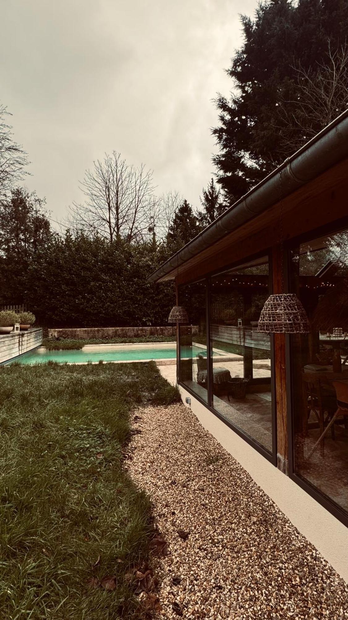 Villa Le loft Normand avec piscine chauffée à Saint-Antonin-de-Sommaire Extérieur photo
